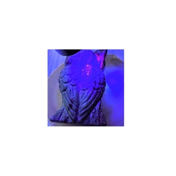 Ruby Zoisite Owl Carving - Picture 12 of 12